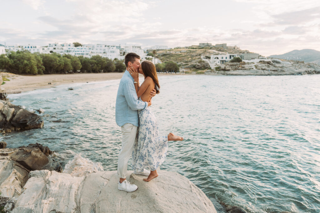 Paros island surprise proposal photoshoot